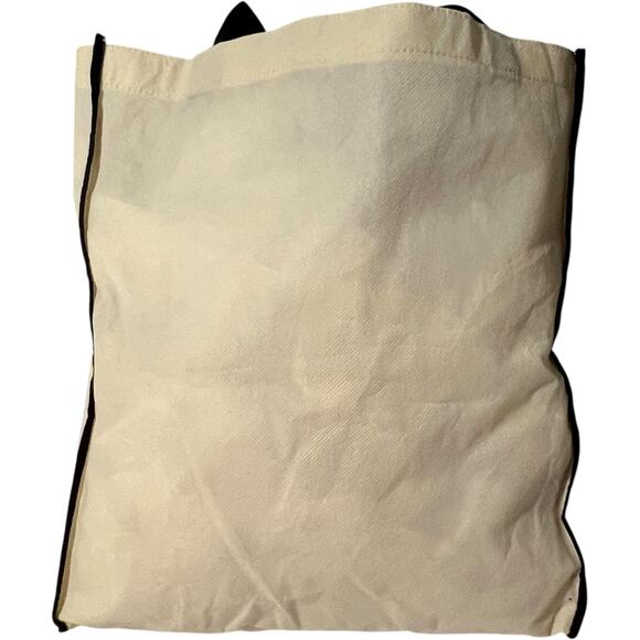 McDonalds McCafe Tote Bag Black Trim Reusable Shopper Beige - Picture 6 of 8